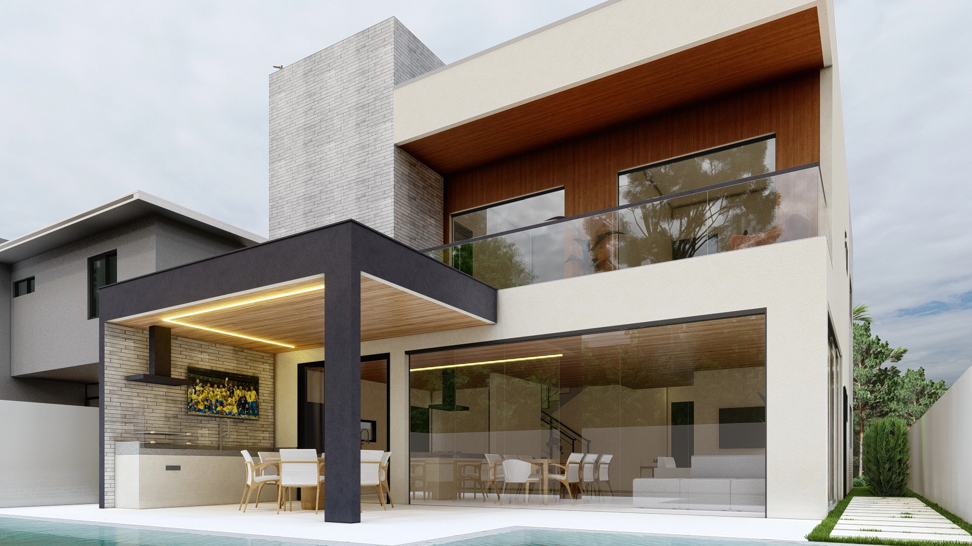 perspectiva externa varanda